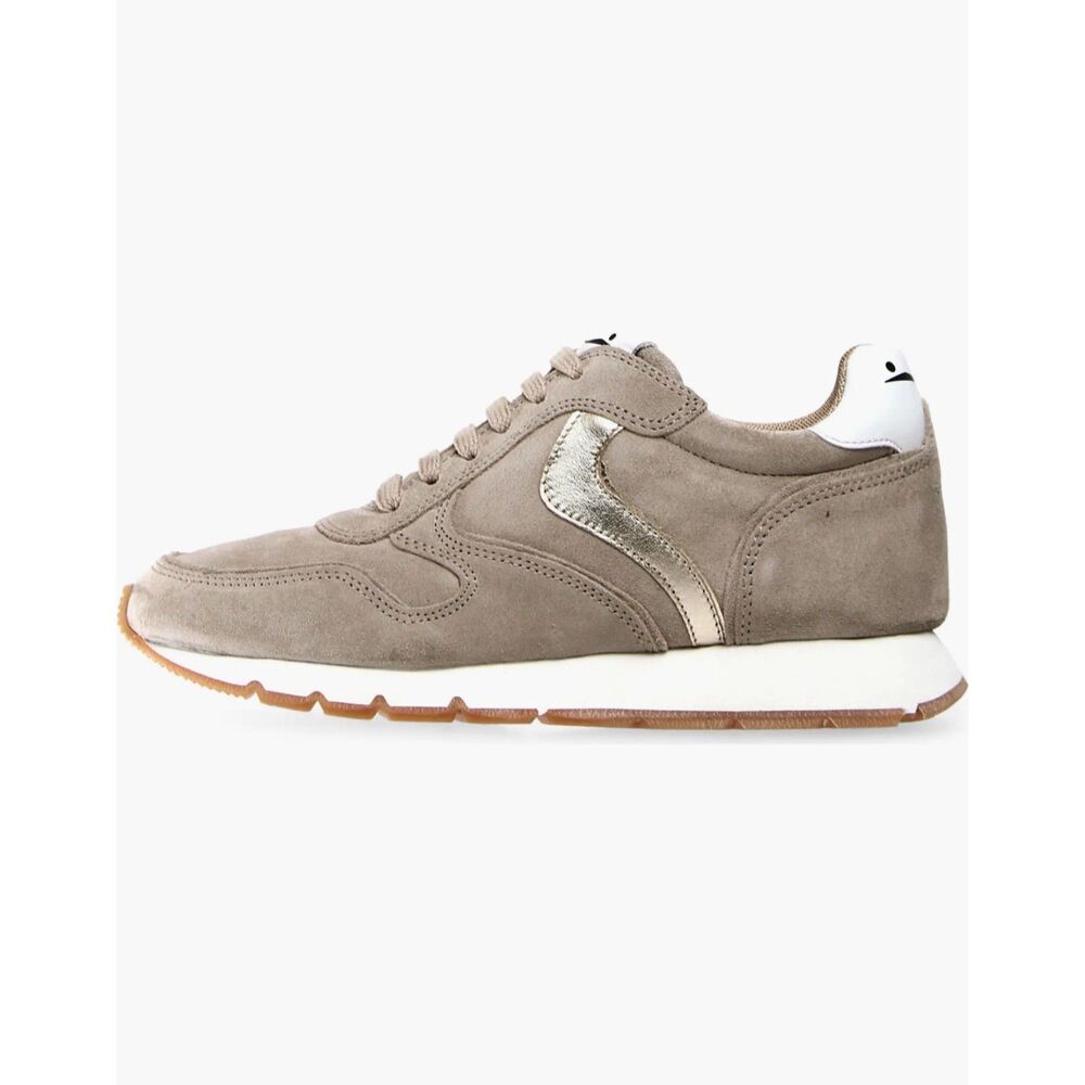 Voile Blanche 38 Julia Sneakers Beige Metallic Silver Women’s US 8 Shoe NWOB